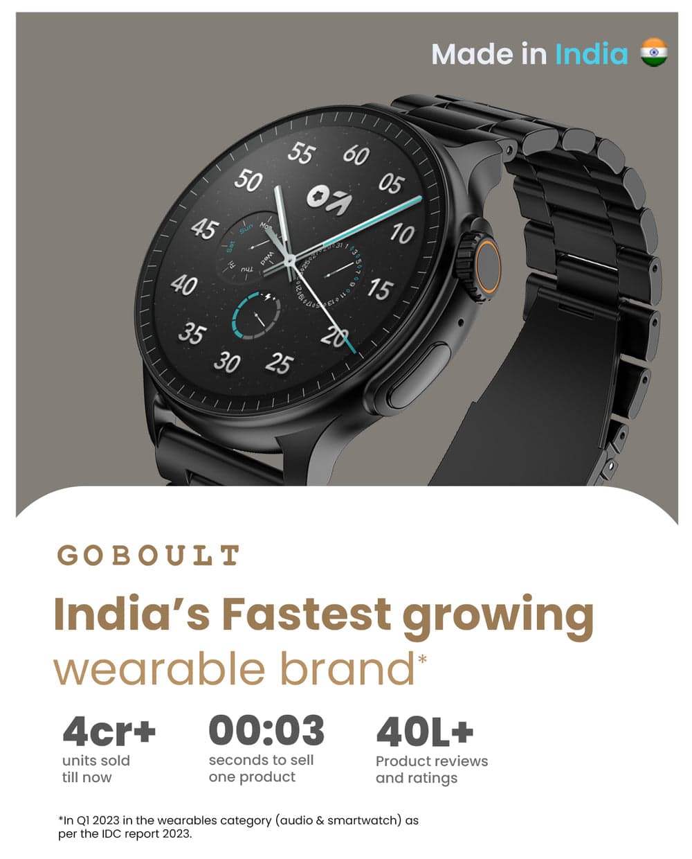 Boult Crown R Pro smartwatch with a 3.63 cm Super AMOLED display thumbnail 2