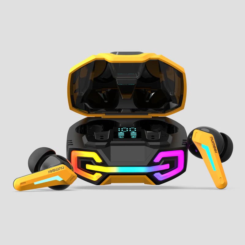 Number Super Buds GT M9 Gaming TWS Earbuds (Glass black) thumbnail 4