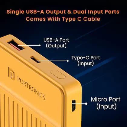 Portronics Luxcell B12 10000mAh Ultra Slim Power Bank thumbnail 2