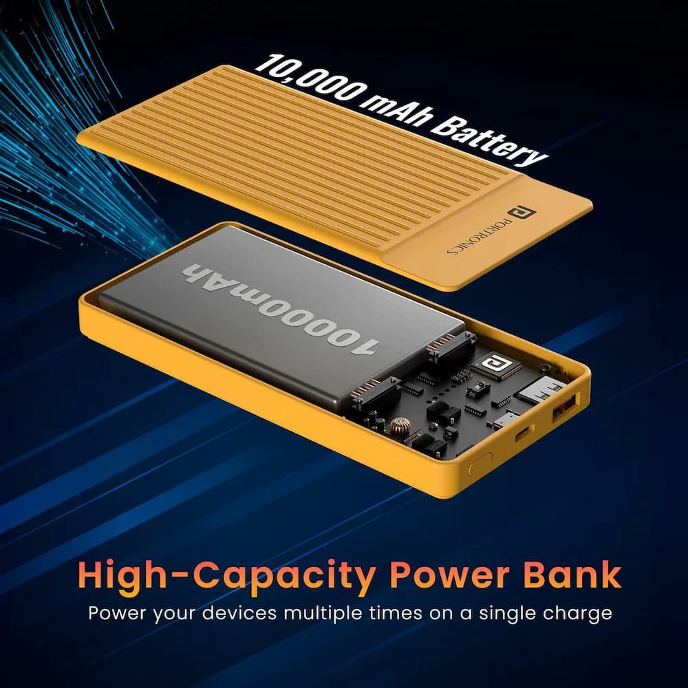Portronics Luxcell B12 10000mAh Ultra Slim Power Bank thumbnail 3