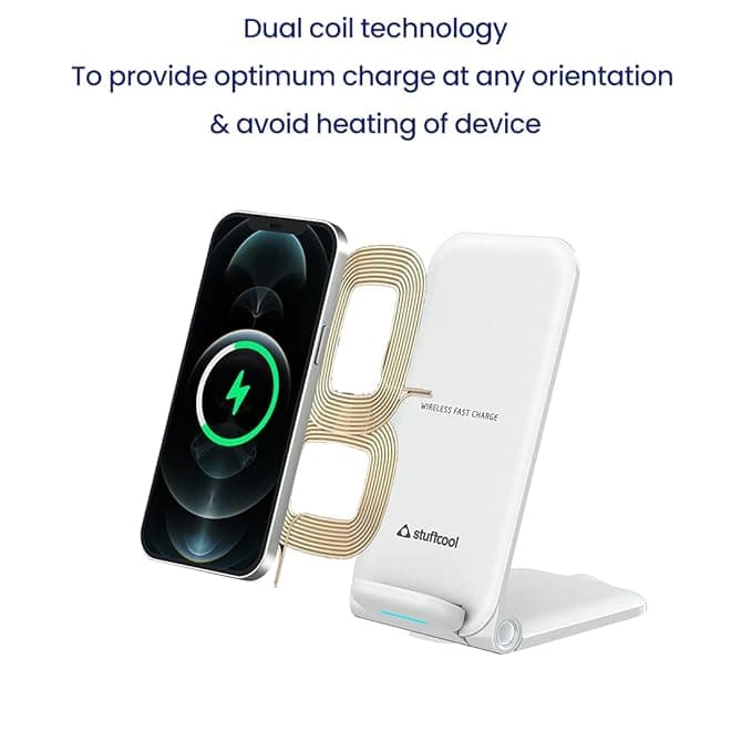 Stuffcool WC720 Foldable Stand Type 15W Wireless Charger thumbnail 2