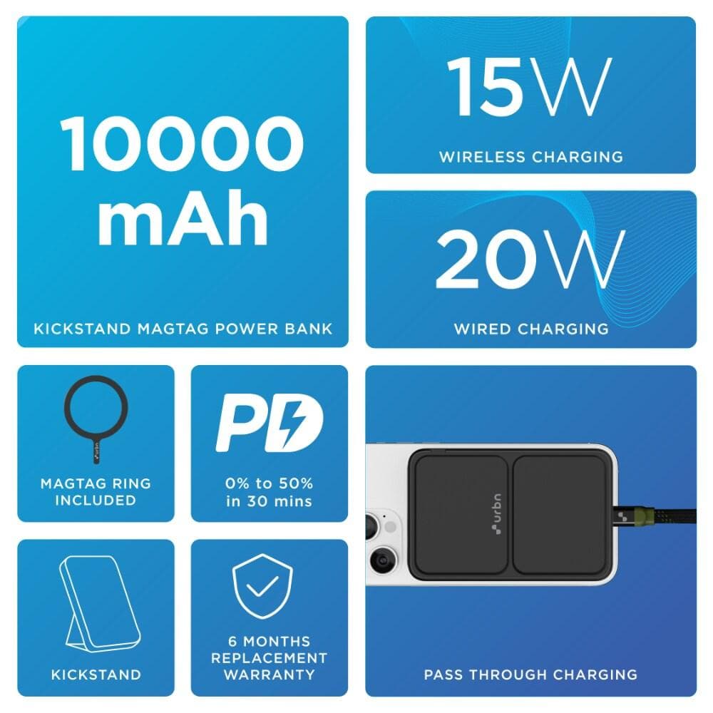 URBN MAGTAG POWERBANK 10000 MAH thumbnail 3