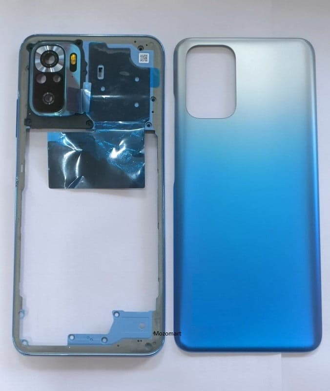 Back Panel Housing for Redmi Note 10 Blue thumbnail 2