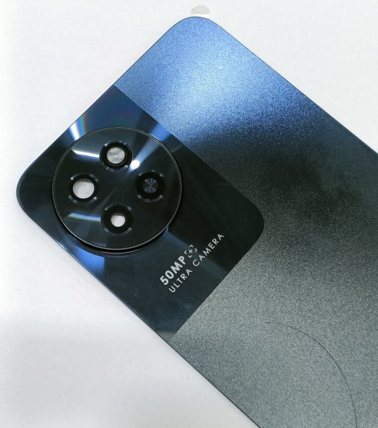 Back Panel with Camera Glass for Itel S23 Black thumbnail 2