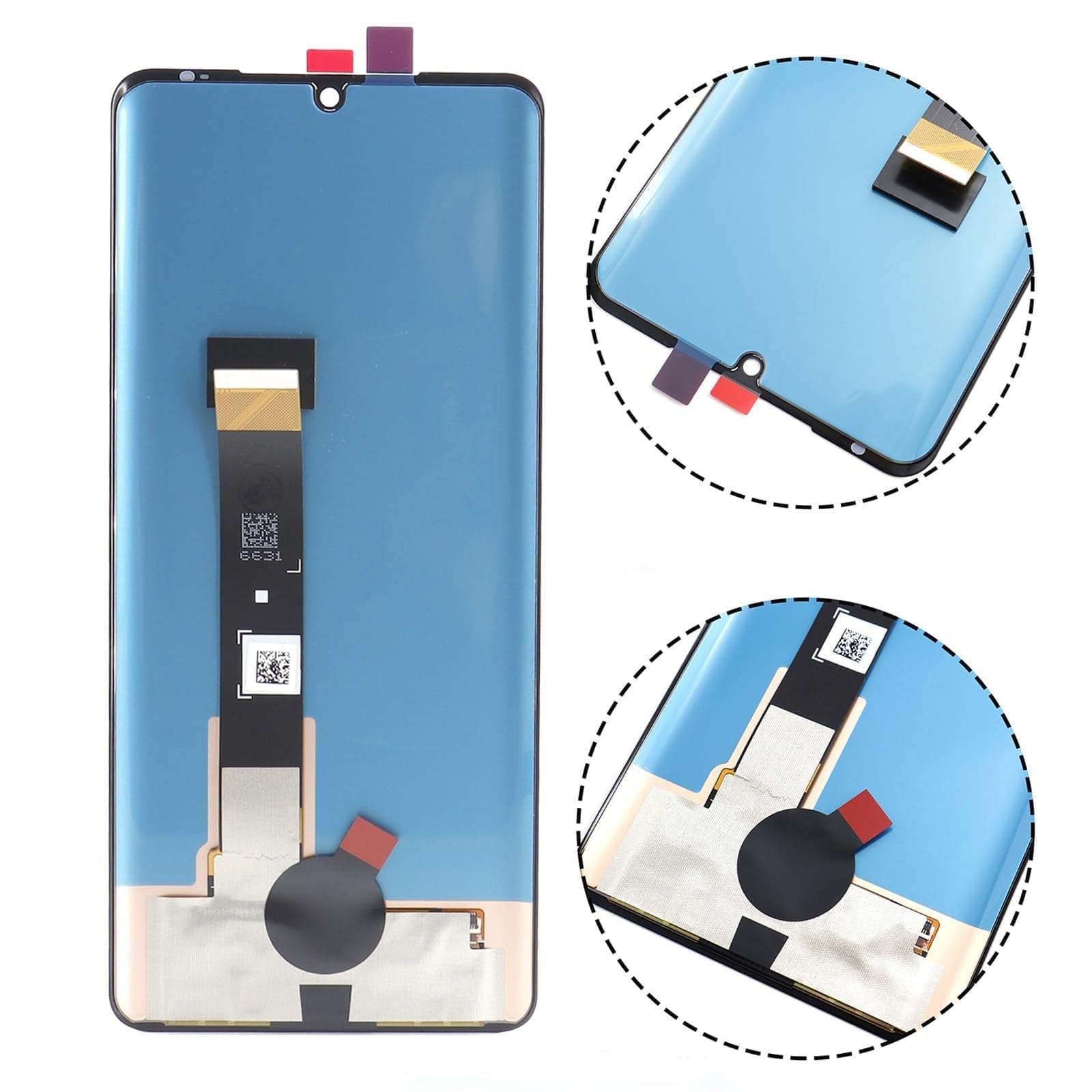 Lcd Display Combo Folder for LG Velvet 5g Black thumbnail 2