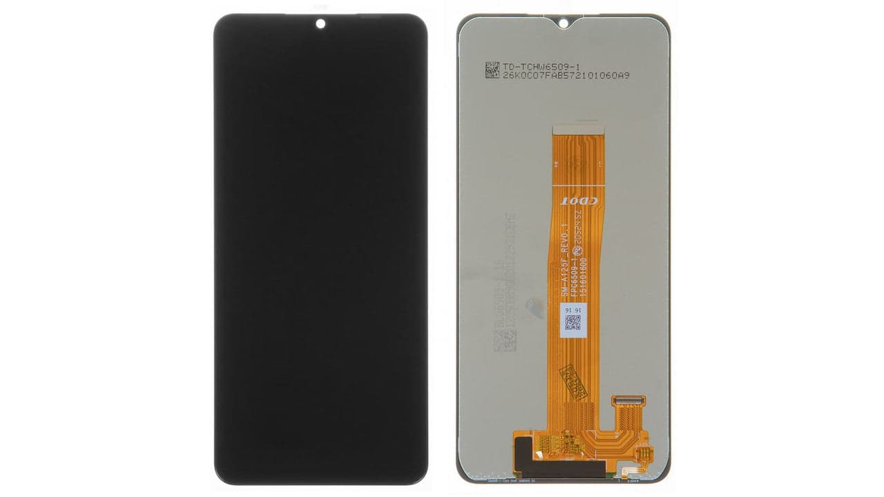 Lcd Display Combo Folder for Samsung Galaxy A12 Black