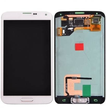 Lcd Display Combo Folder for Samsung Galaxy S5 White