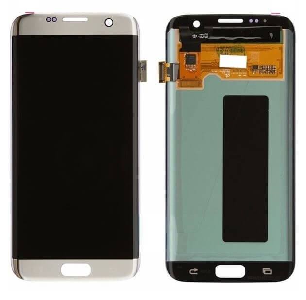 Lcd Display Combo Folder for Samsung Galaxy S7 Edge Silver