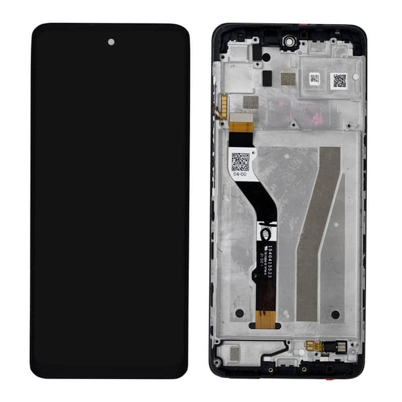 Lcd Display Combo Folder with Frame for Motorola Moto G60 Black