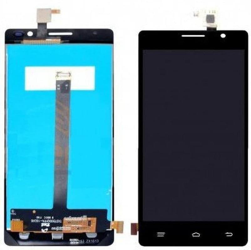 Lcd Display Folder Combo for INTEX AQUA POWER Black