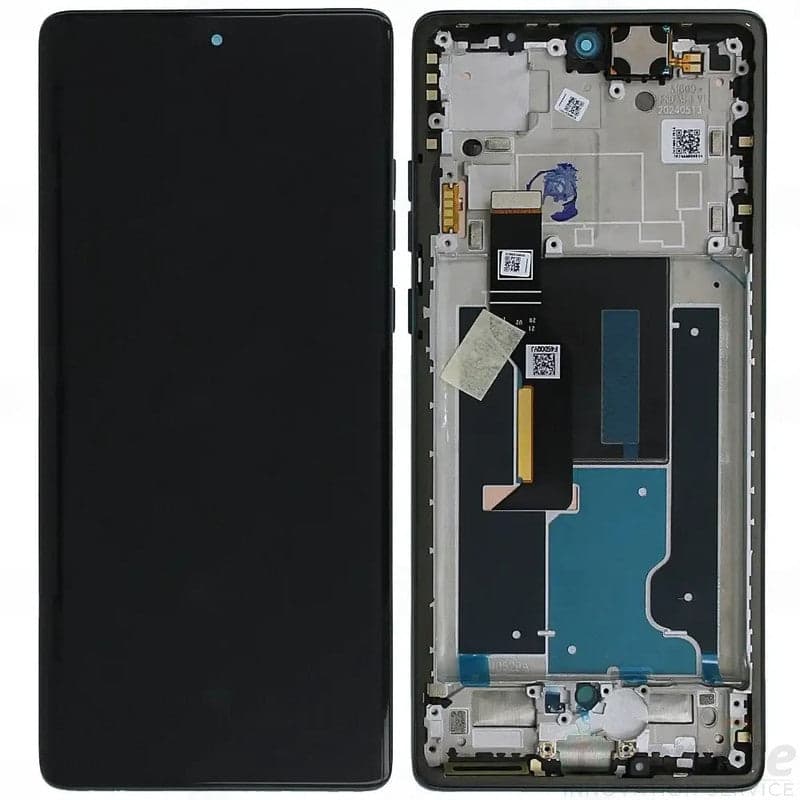 Lcd Display Combo Folder with Frame for Motorola Moto Edge 50 Black