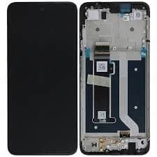 Lcd Display Combo Folder with Frame for Motorola Moto G34 Black