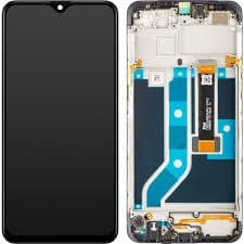 Lcd Display Combo Folder with Frame for Oppo A12 Black