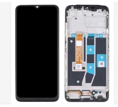 Lcd Display Combo Folder with Frame for Oppo A16 Black