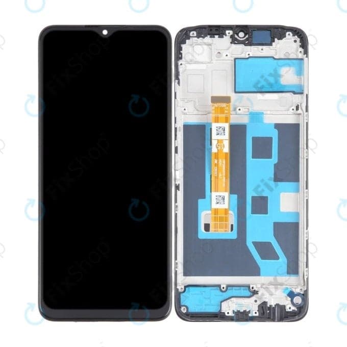 Lcd Display Combo Folder with Frame for Oppo A17 Black