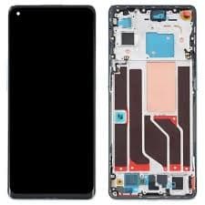 Lcd Display Combo Folder with Frame for Oppo Reno 6 Pro 5G Black
