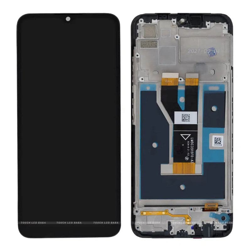 Lcd Display Combo Folder with Frame for Realme C20 Black
