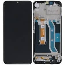 Lcd Display Combo Folder with Frame for Realme C25 Black