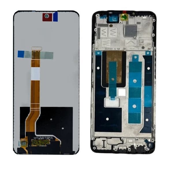 Lcd Display Combo Folder with Frame for Realme Narzo 70x 5G Black
