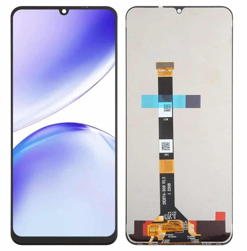 Lcd Display Combo Folder with Frame for Realme Narzo N53 Black