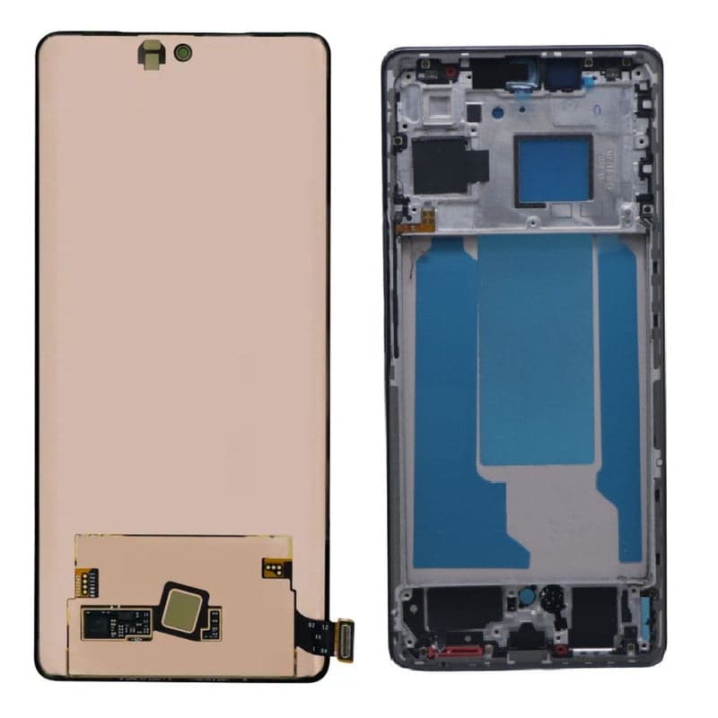 Lcd Display Combo Folder with Frame for Vivo V27 Black