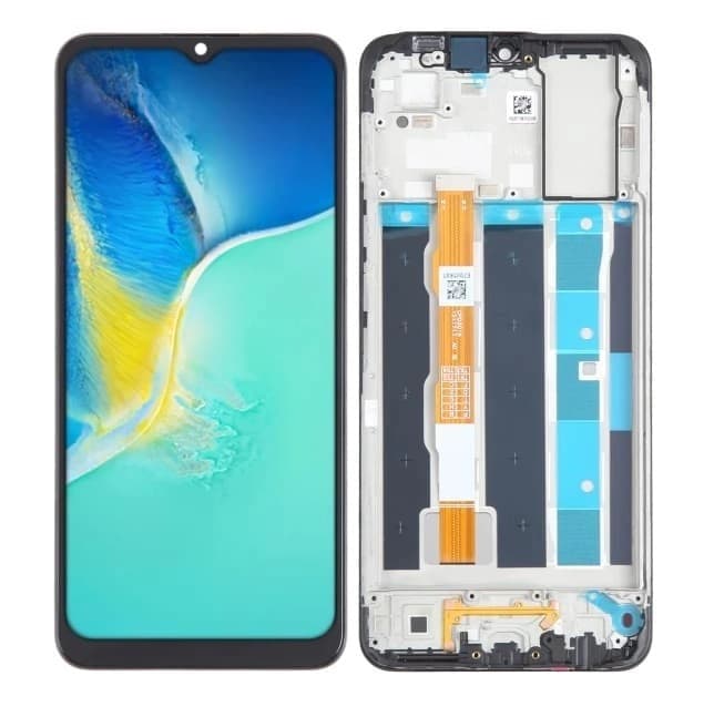 Lcd Display Combo Folder with Frame for Vivo Y27 5G Black