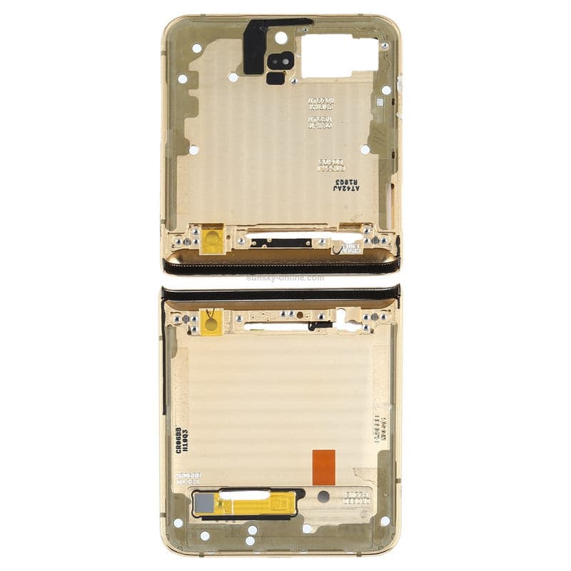 LCD Frame Middle Chassis for Samsung Galaxy Z Flip YellowGold thumbnail 2