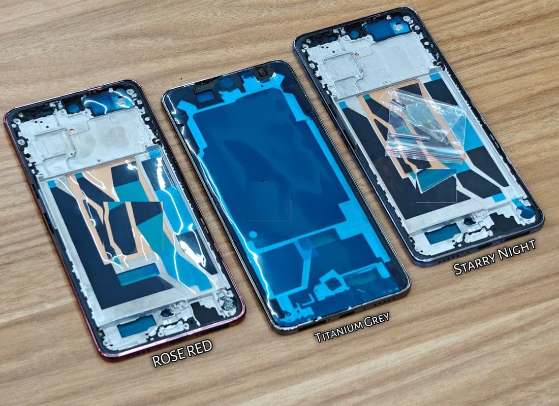 Lcd Frame Middle Chassis for Vivo V50 Red