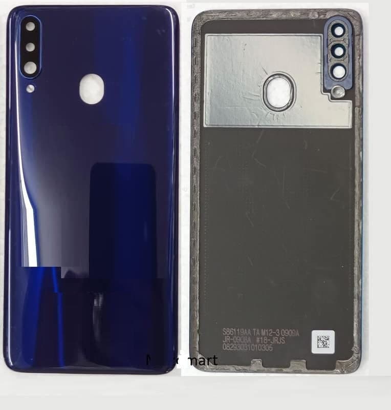Back Panel With Middle Ring For Samsung Galaxy A20S Blue