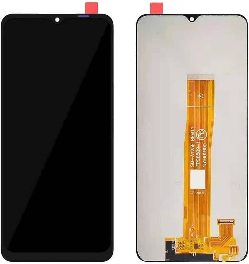 Mozomart Lcd Display Combo Folder for Samsung A12 Black