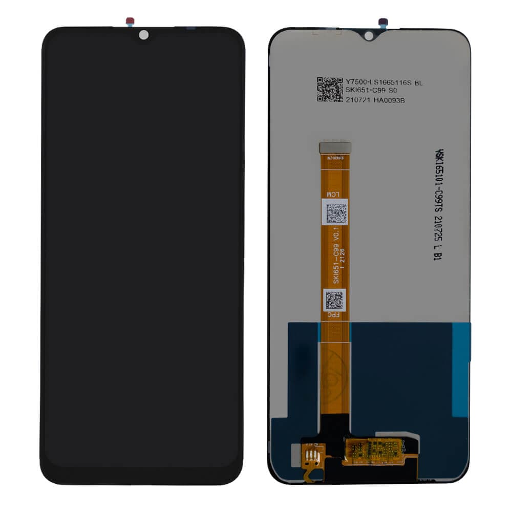 Lcd Display Combo Folder for Realme C25Y Black
