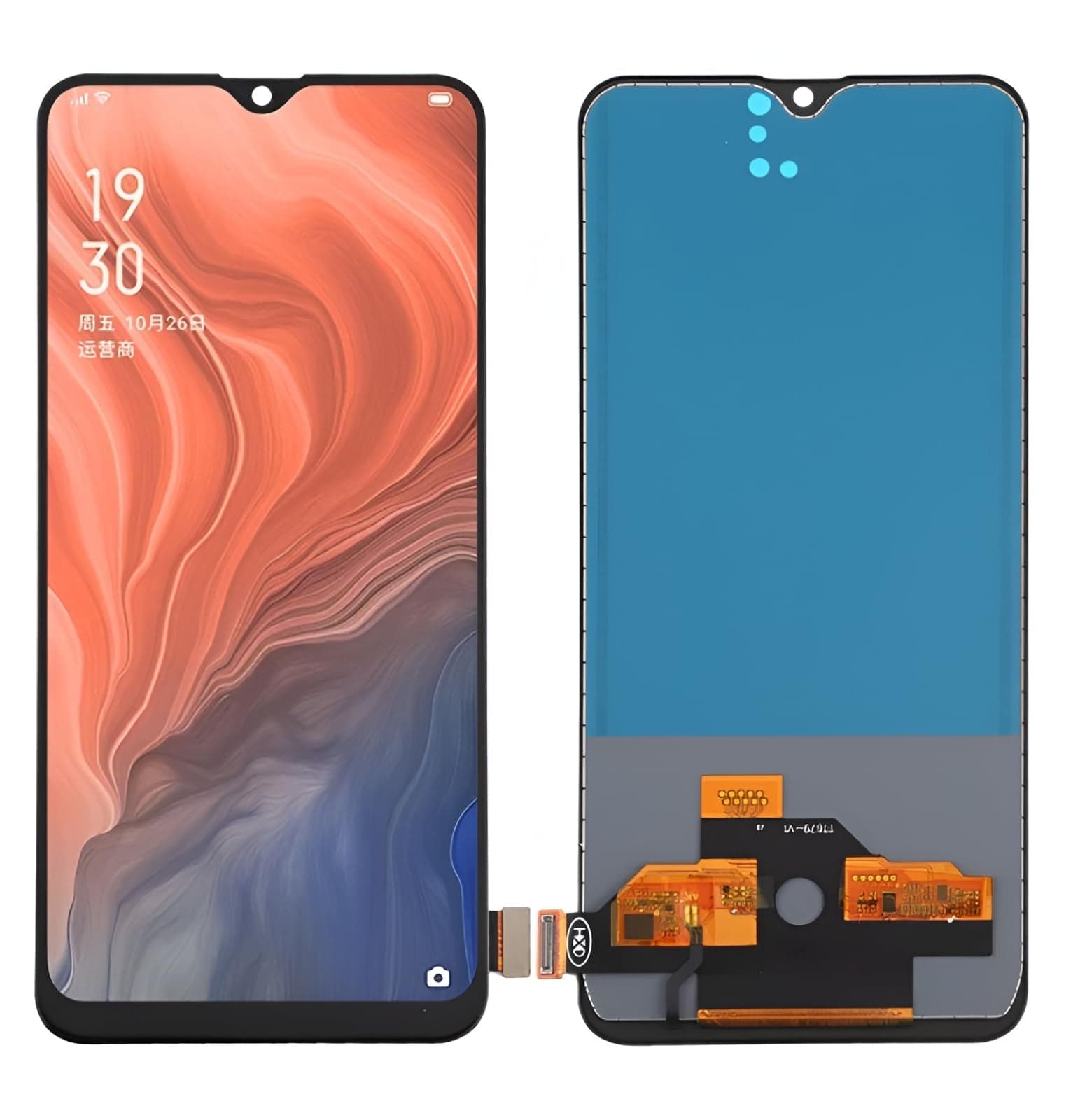 OLED Lcd Display Combo Folder for Realme X2 Black