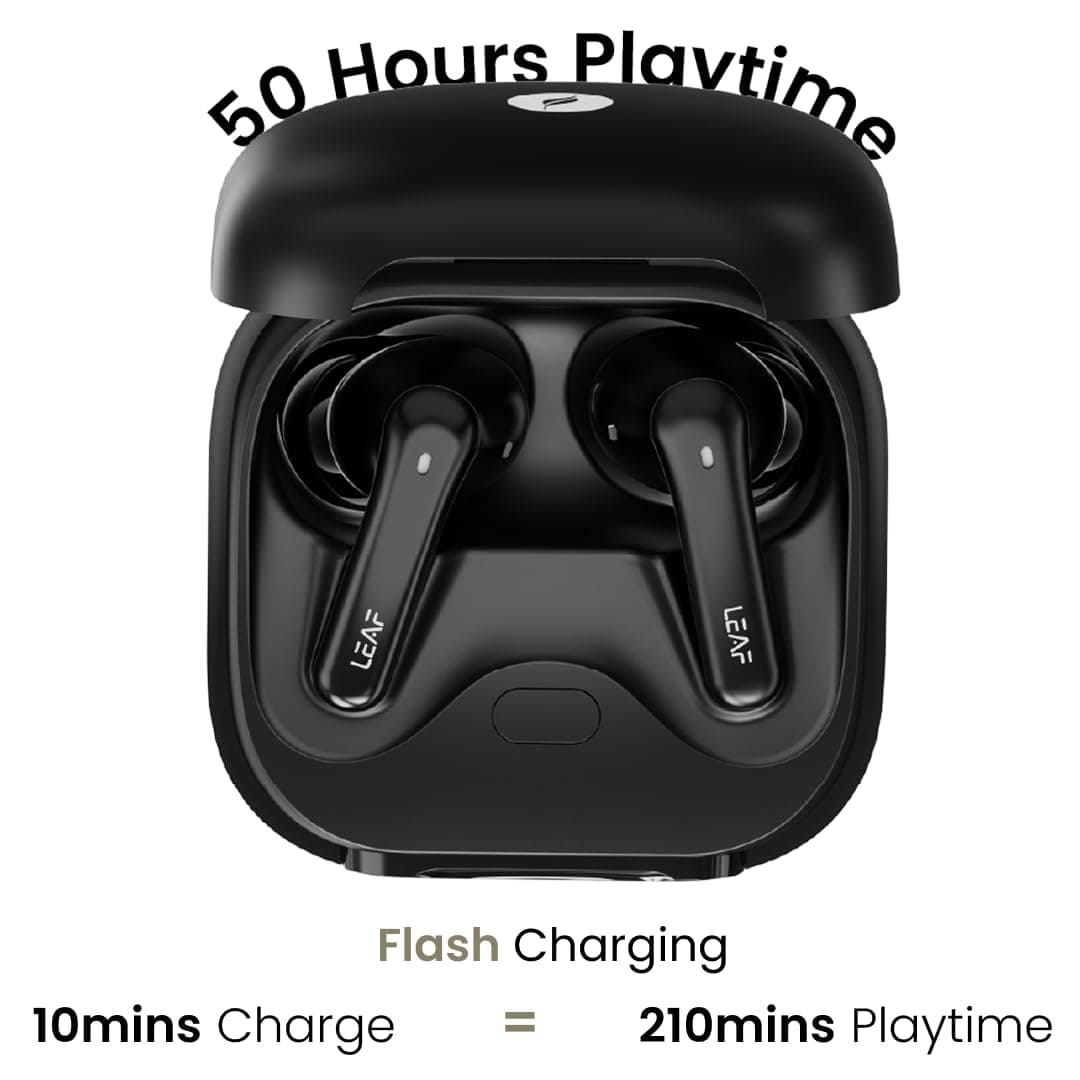 Leaf Pods X1 Wireless Earbuds with 45dB Hybrid ANC, 50H Playtime thumbnail 3