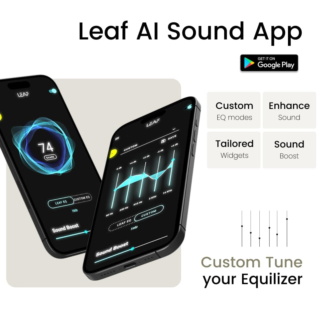 Leaf Pods X1 Wireless Earbuds with 45dB Hybrid ANC, 50H Playtime thumbnail 4