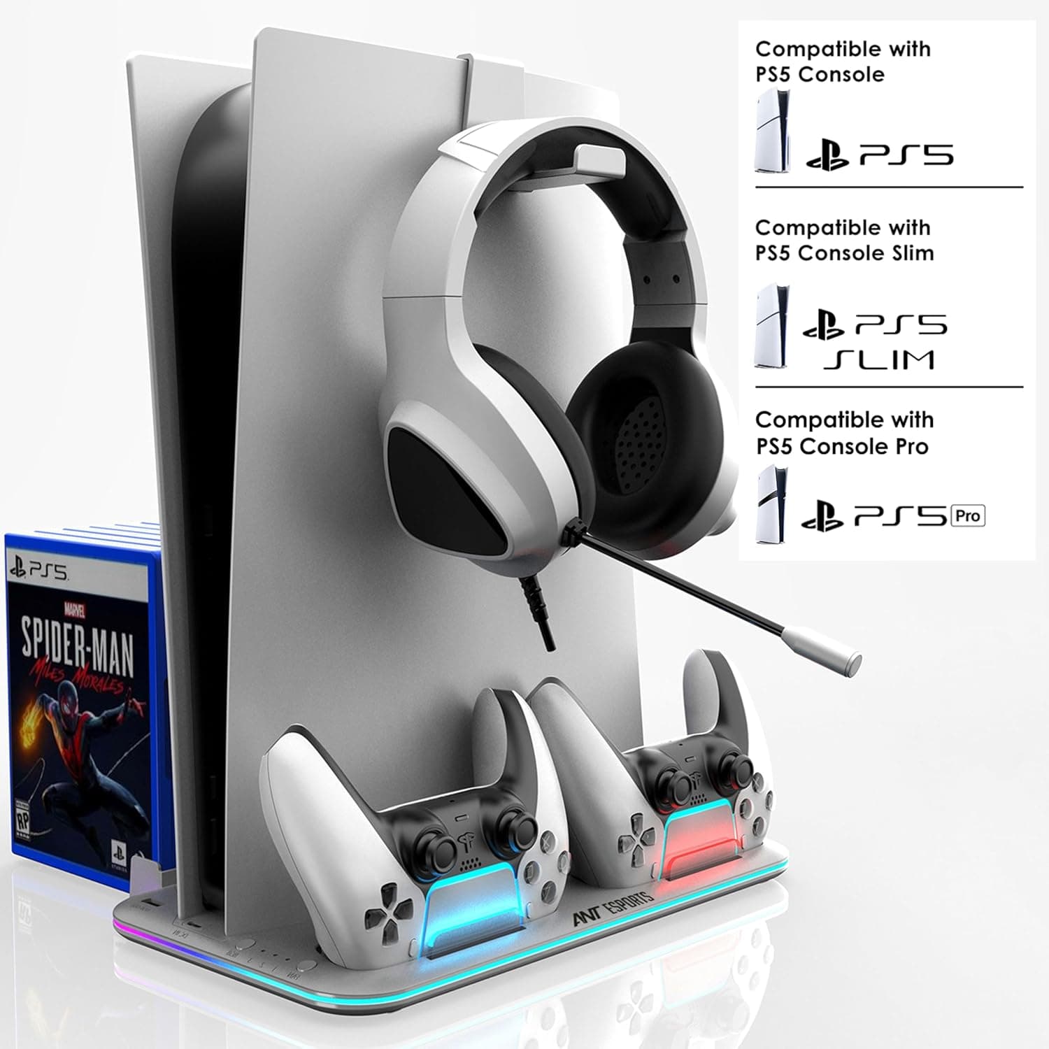 Ant Esports Dock5 RGB with Cooling Fan and Dual Controller Charger Station thumbnail 3