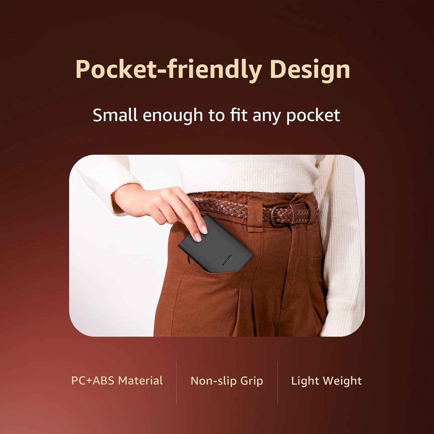 Xiaomi Pocket Power Bank pro 10000mAh 33W Super Fast Charging PD |Smart 12 Layer Protection|Type C Input & Output|Triple Output Ports|Supports Android,Apple, Tablets, Earbuds,Watch(MI Powerbank),Black thumbnail 3