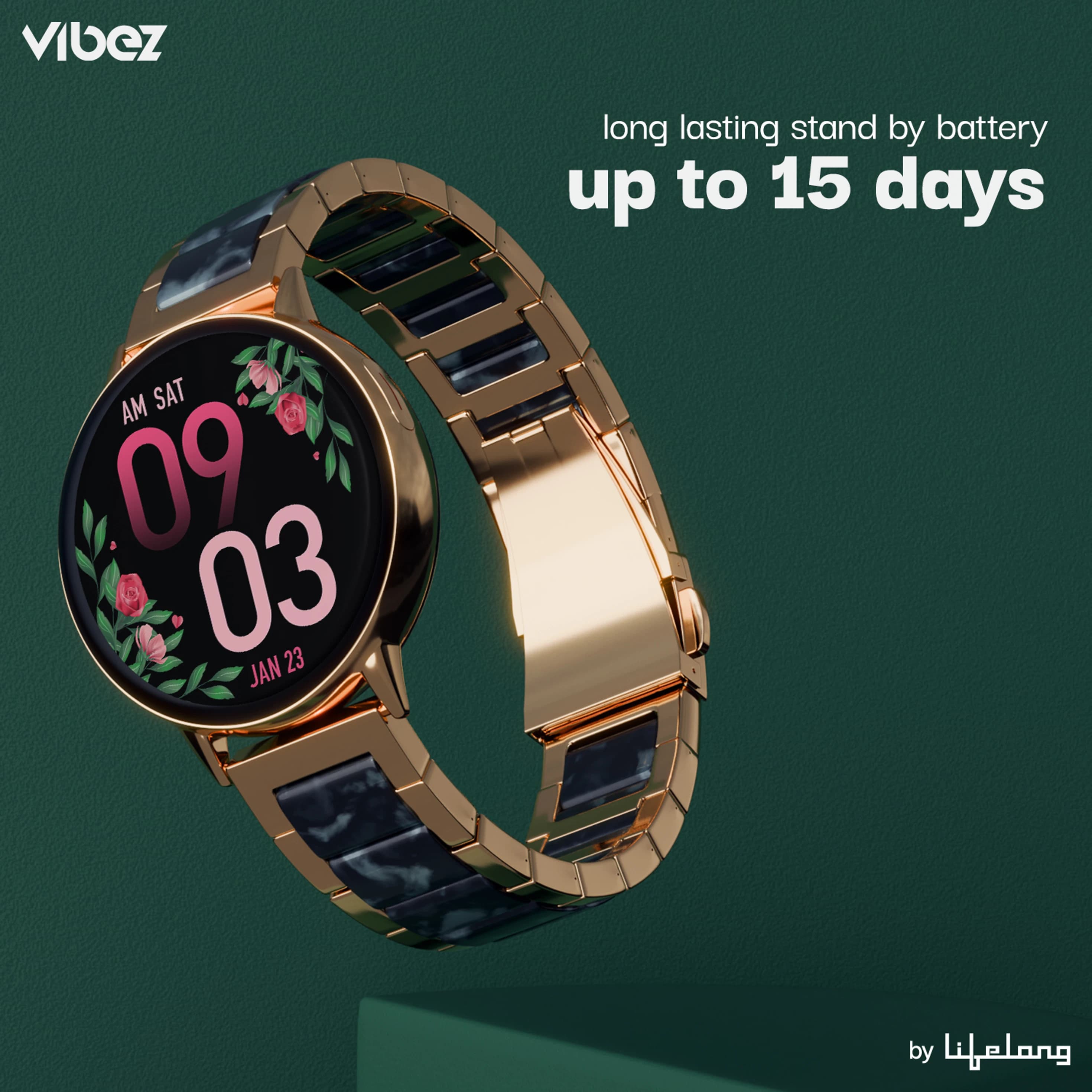 lifelong amber 1.39 premium luxury women amoled display bt calling smartwatch thumbnail 4