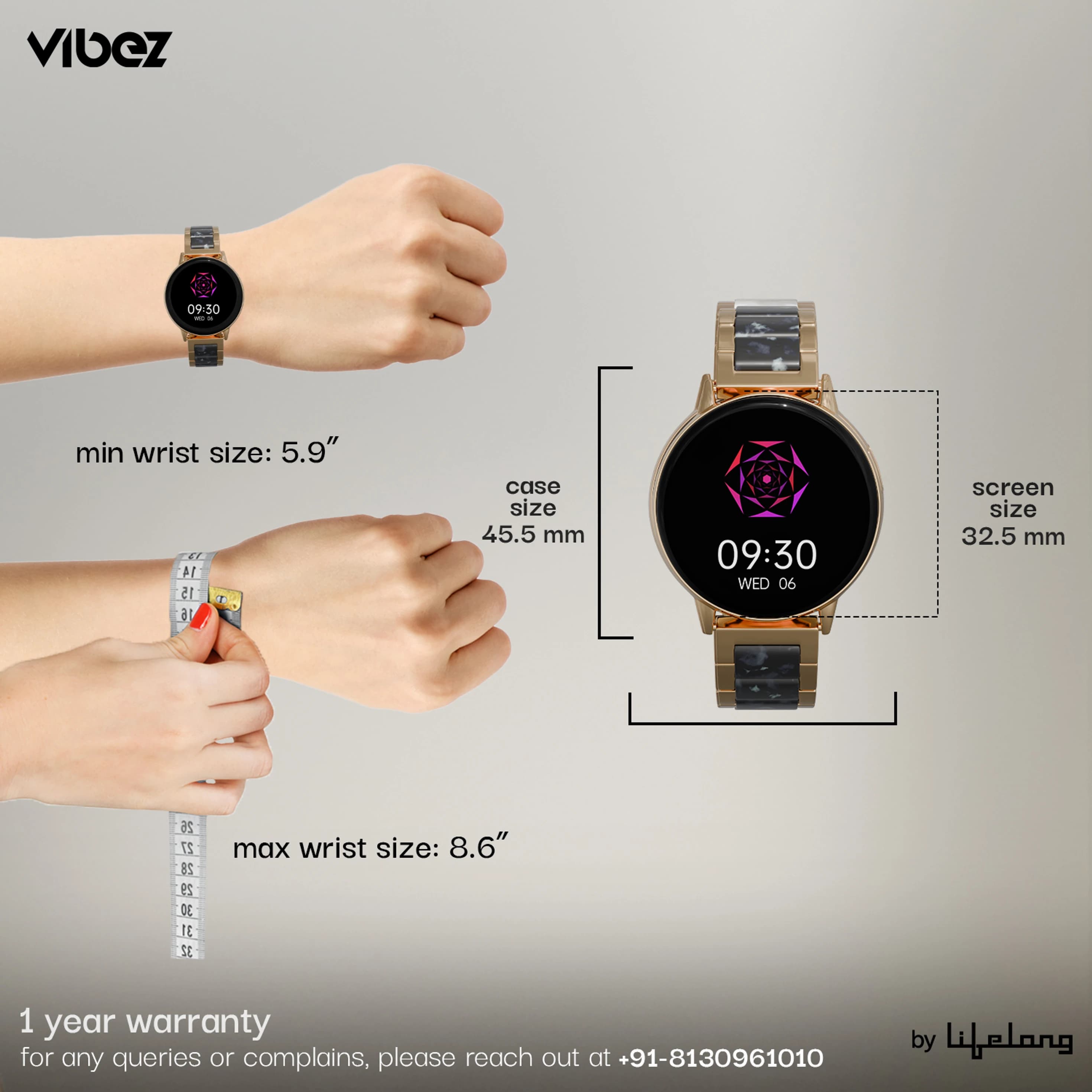 lifelong amber 1.39 premium luxury women amoled display bt calling smartwatch thumbnail 5