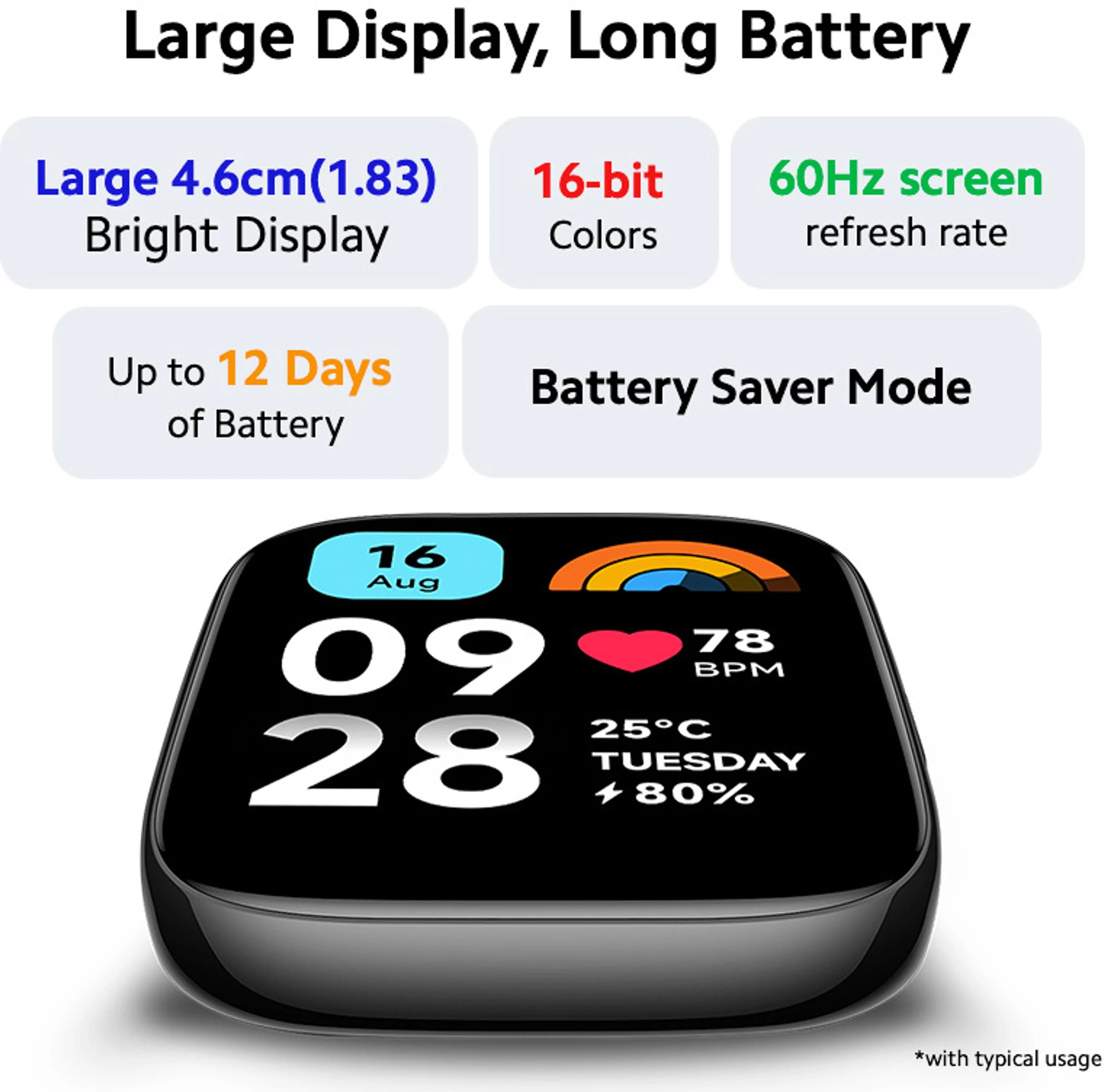 Redmi Watch 3 Active 1.83" Smartwatch - White thumbnail 4