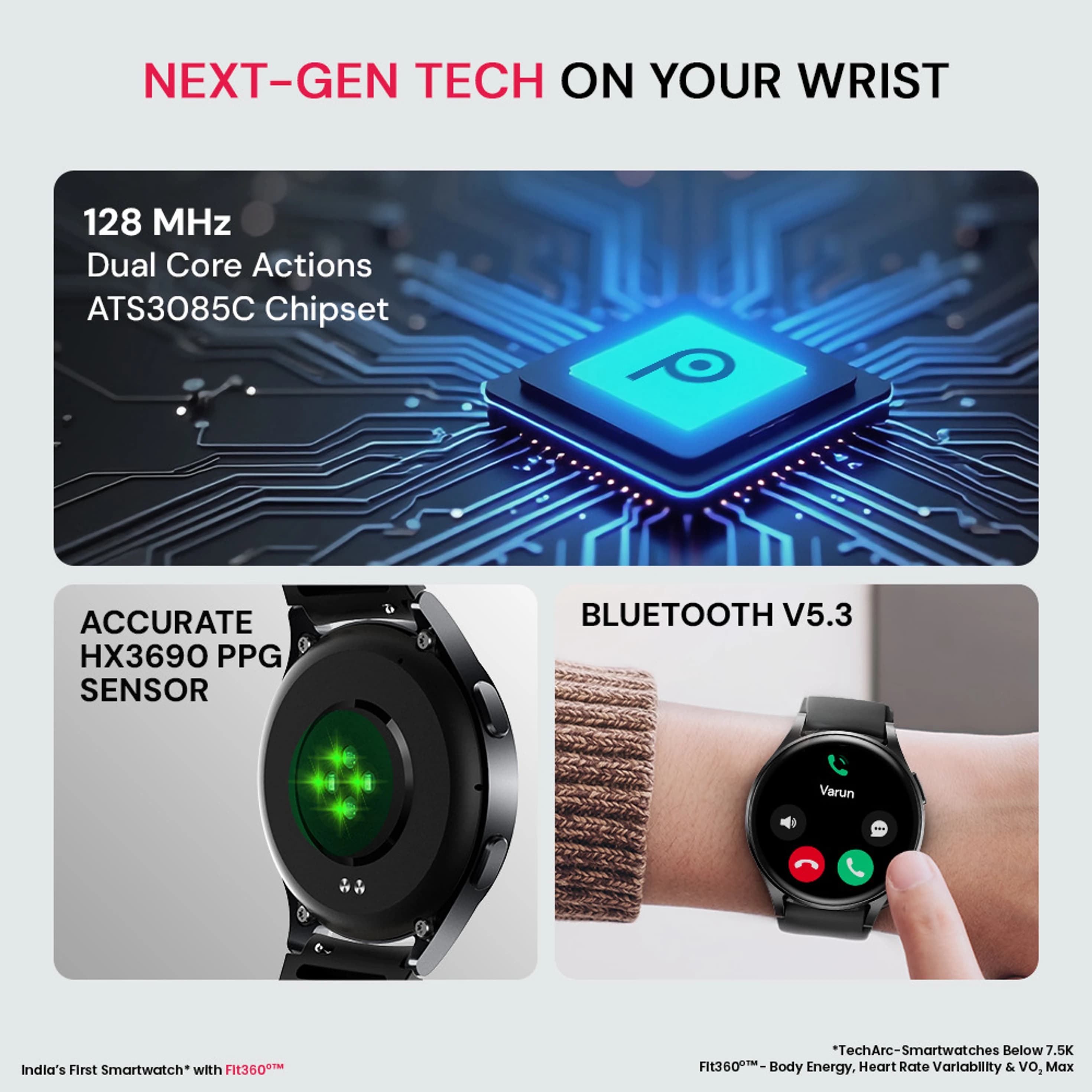 ProWatch X with Enhanced Fitness Features - 1.43" AMOLED AOD Display | Inbuilt GPS, Altimeter, Barometer & Compass | Body Energy Features| Corning Gorilla Glass 3 (Silicone) thumbnail 6