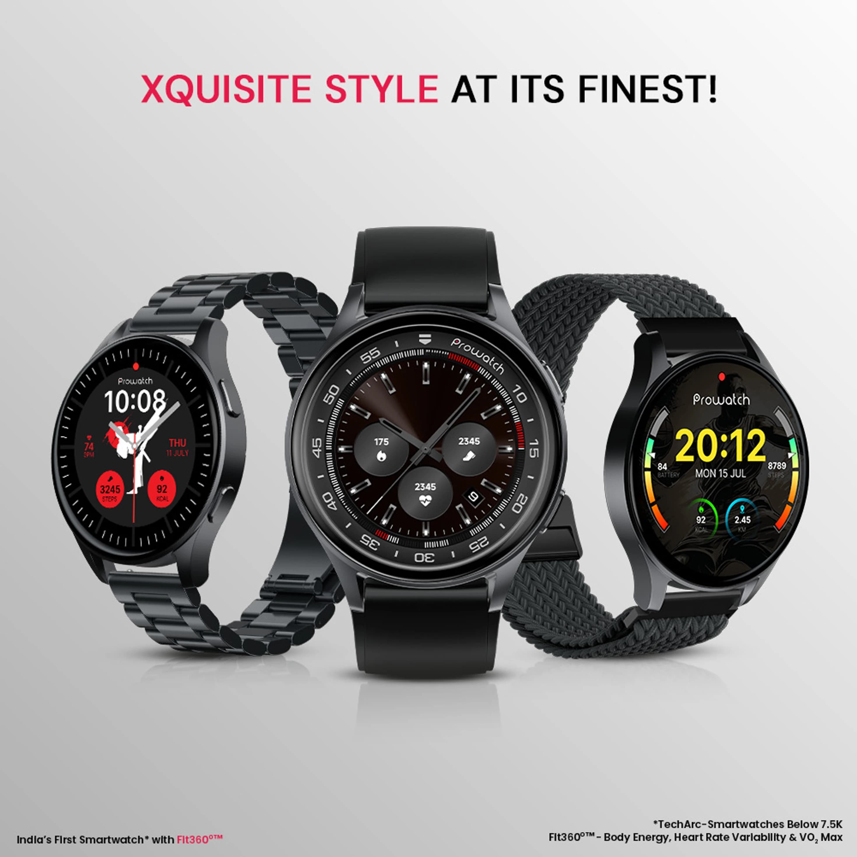 ProWatch X with Enhanced Fitness Features - 1.43" AMOLED AOD Display | Inbuilt GPS, Altimeter, Barometer & Compass | Body Energy Features| Corning Gorilla Glass 3 (Silicone) thumbnail 9