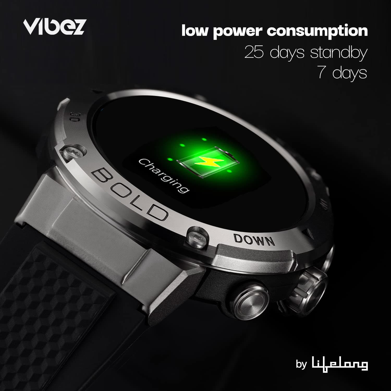 Vibez by Lifelong Bold Smartwatch for Men thumbnail 2