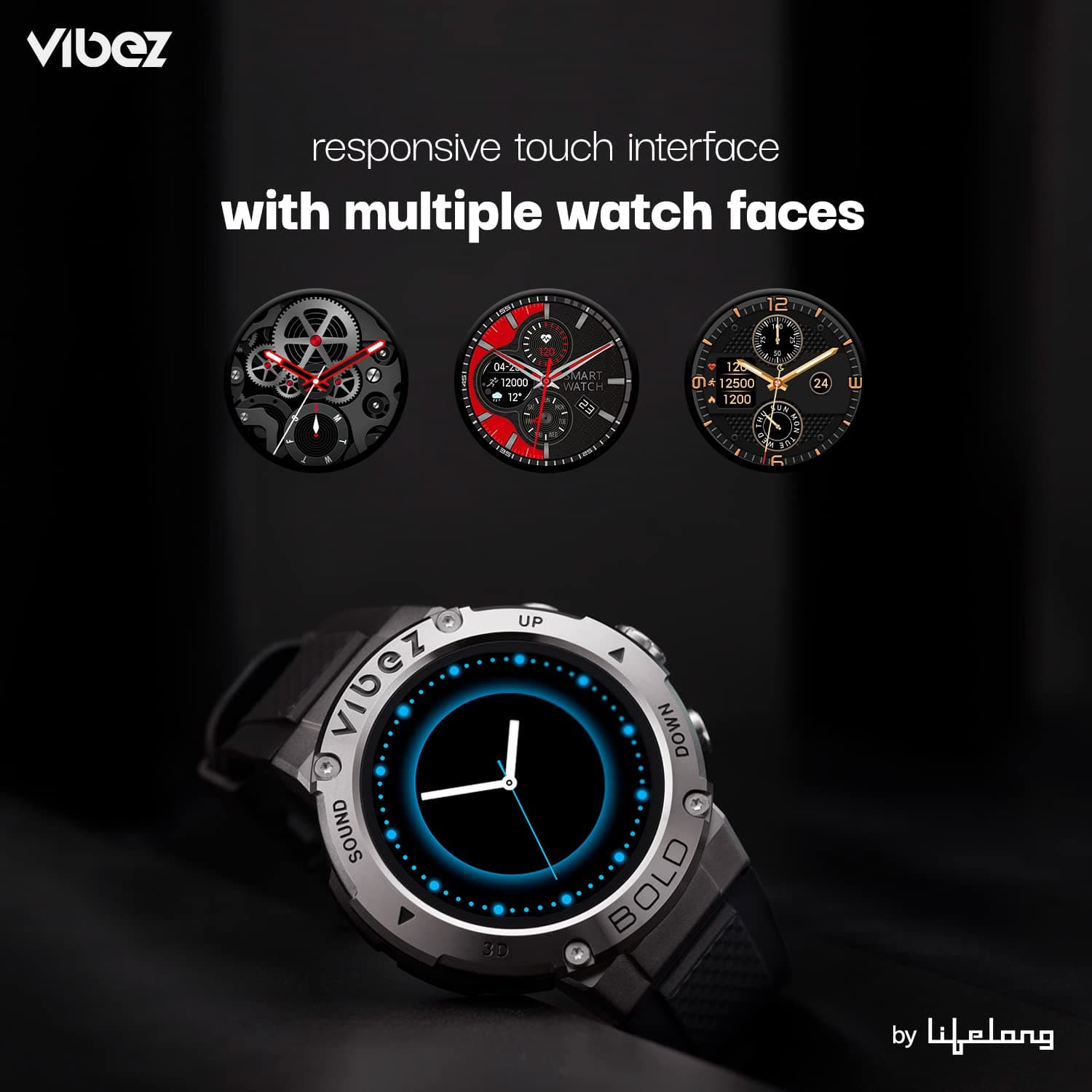 Vibez by Lifelong Bold Smartwatch for Men thumbnail 3