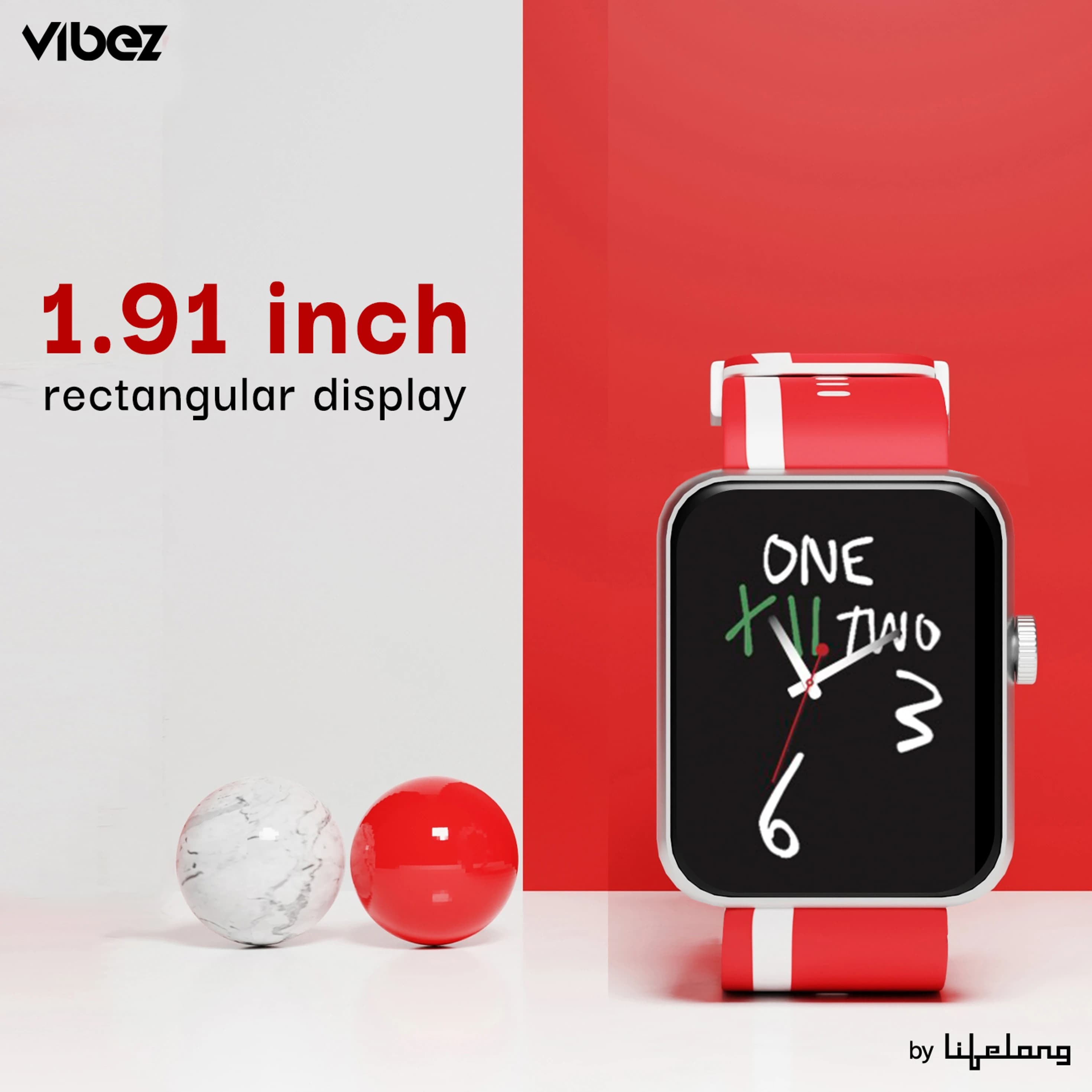 Vibez by Lifelong Muse Smartwatch VBSW2250 with Bluetooth Calling (Silver Dial, Multicolor Strap) thumbnail 2