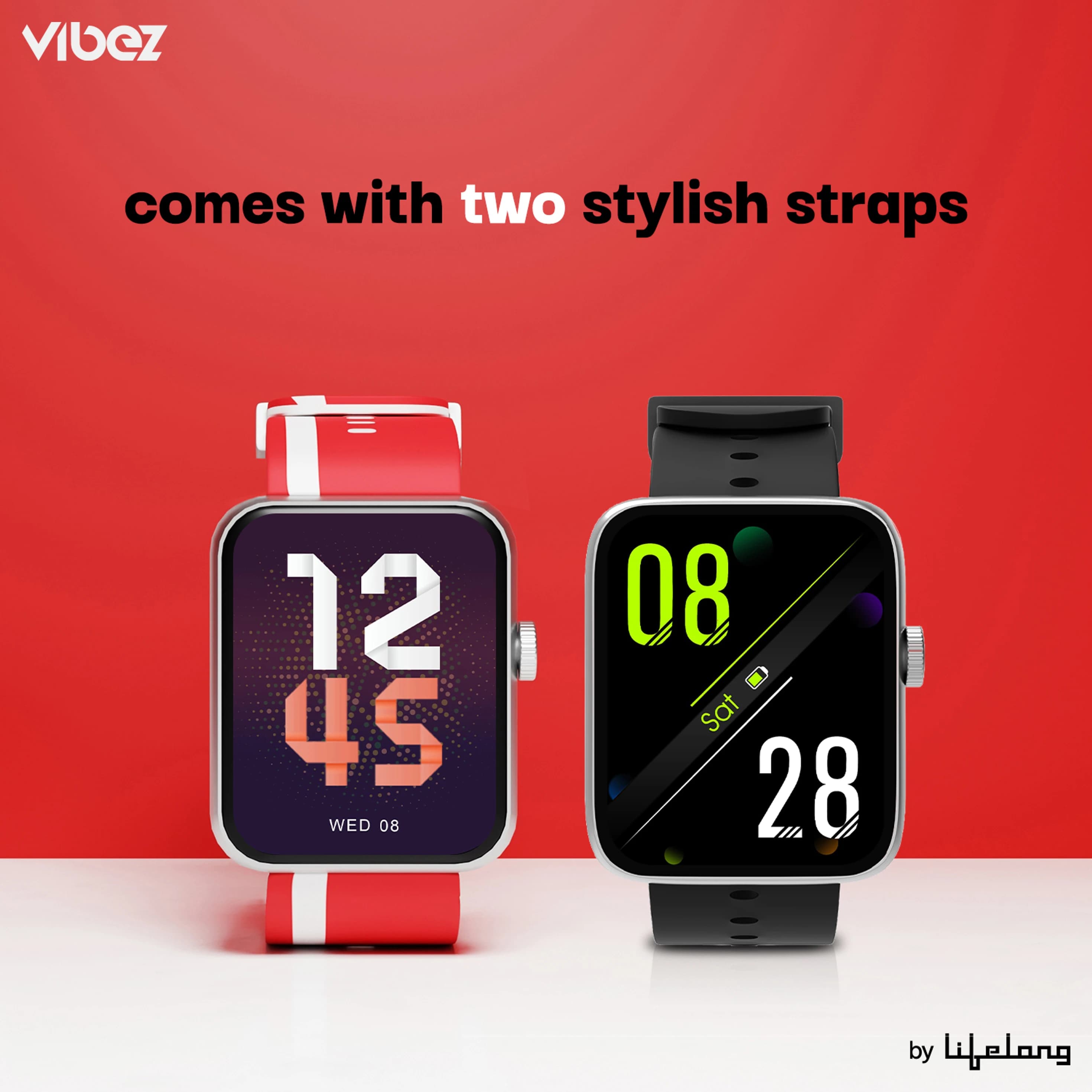 Vibez by Lifelong Muse Smartwatch VBSW2250 with Bluetooth Calling (Silver Dial, Multicolor Strap) thumbnail 7
