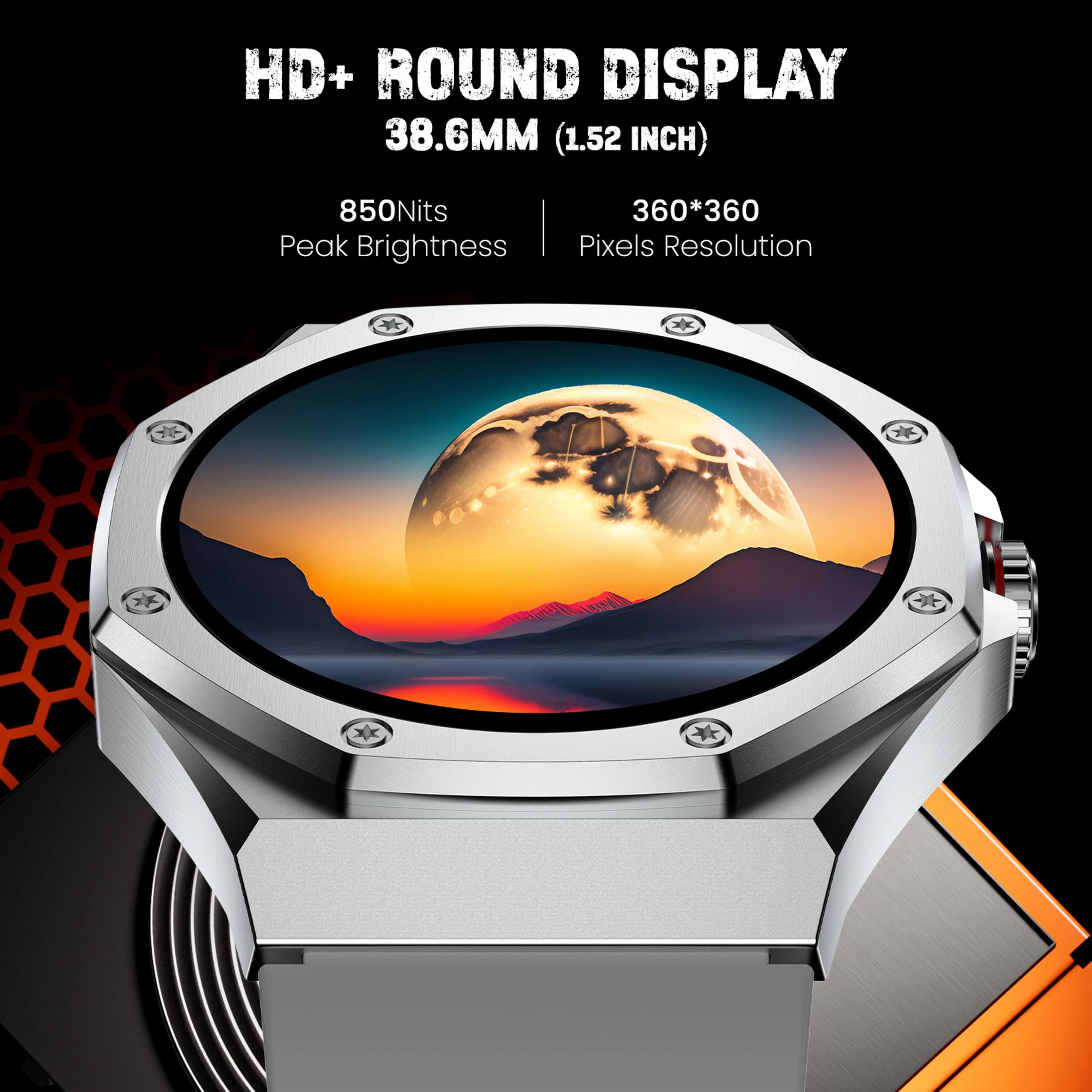 Cellecor E4 EDGE 1.52" HD+ Round Display with 850 NITS thumbnail 2