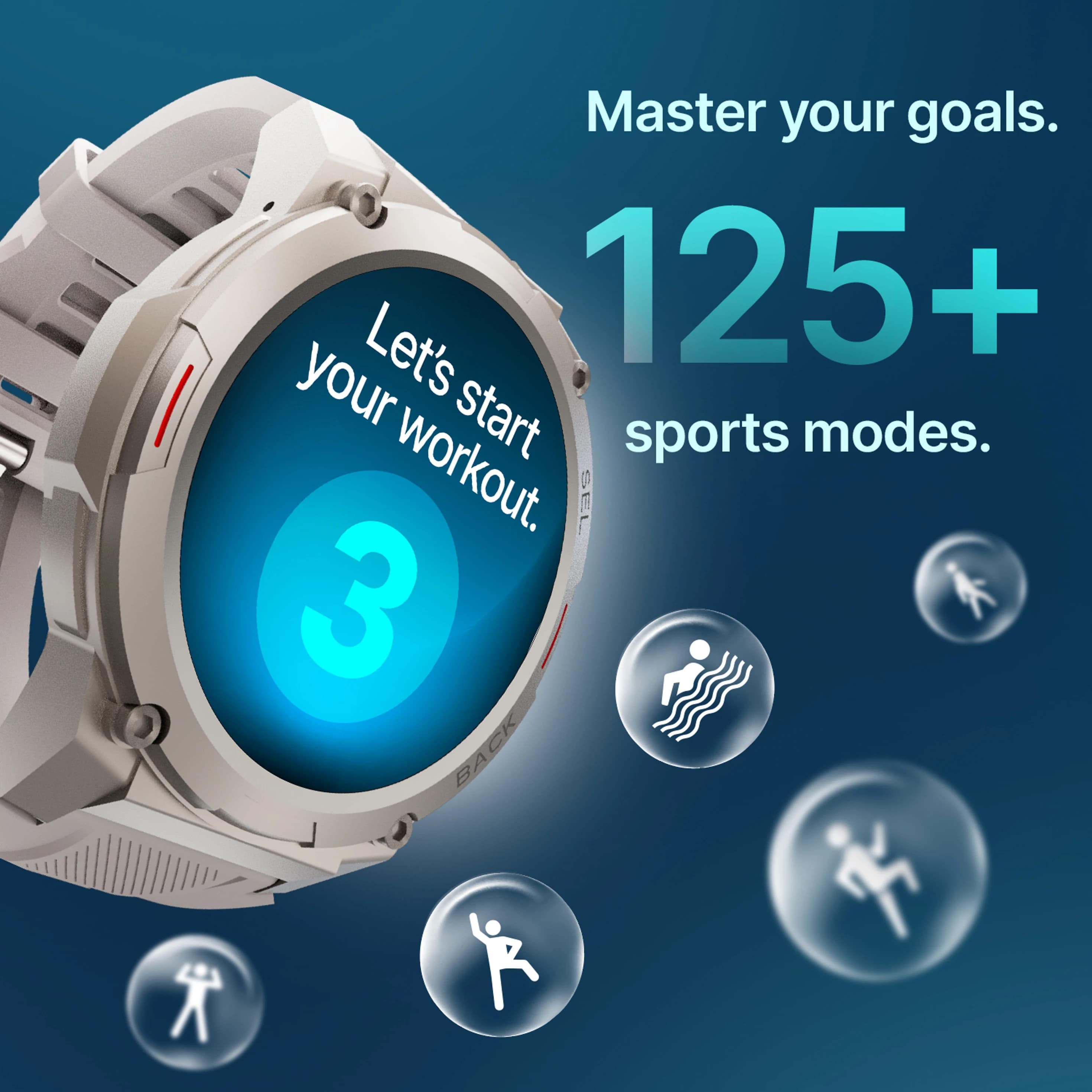 CrossBeats Armour Dive 1.43" AMOLED Rugged Smartwatch thumbnail 4