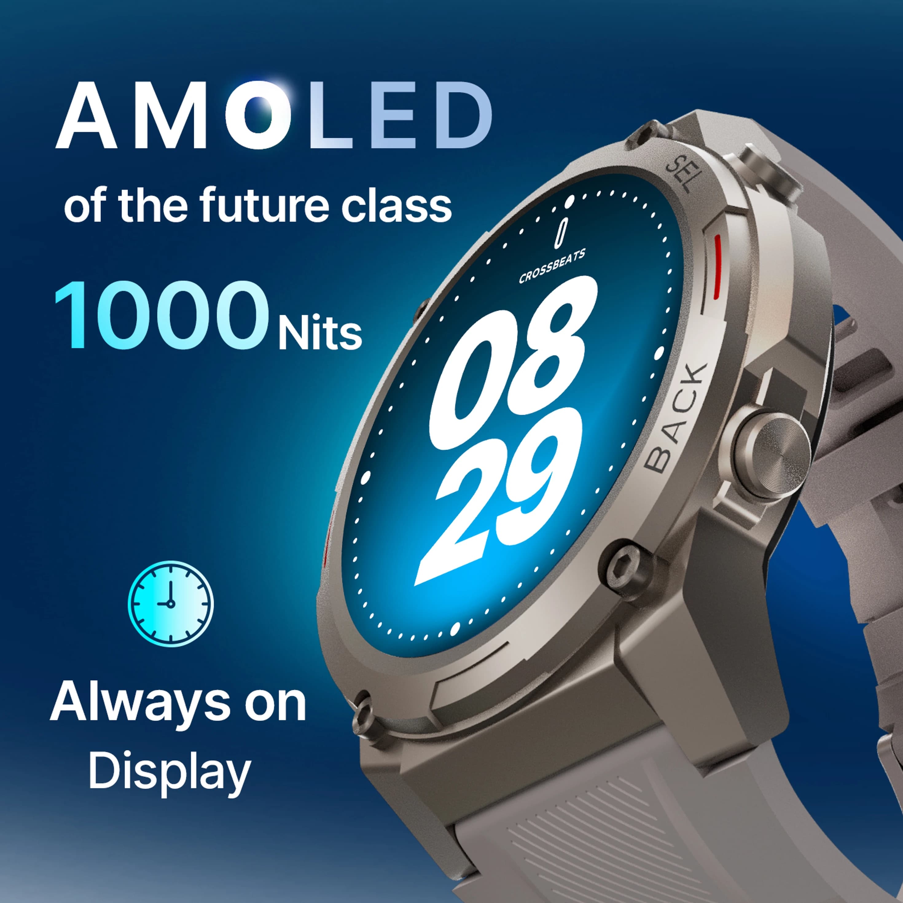 CrossBeats Armour Dive 1.43" AMOLED Rugged Smartwatch thumbnail 6