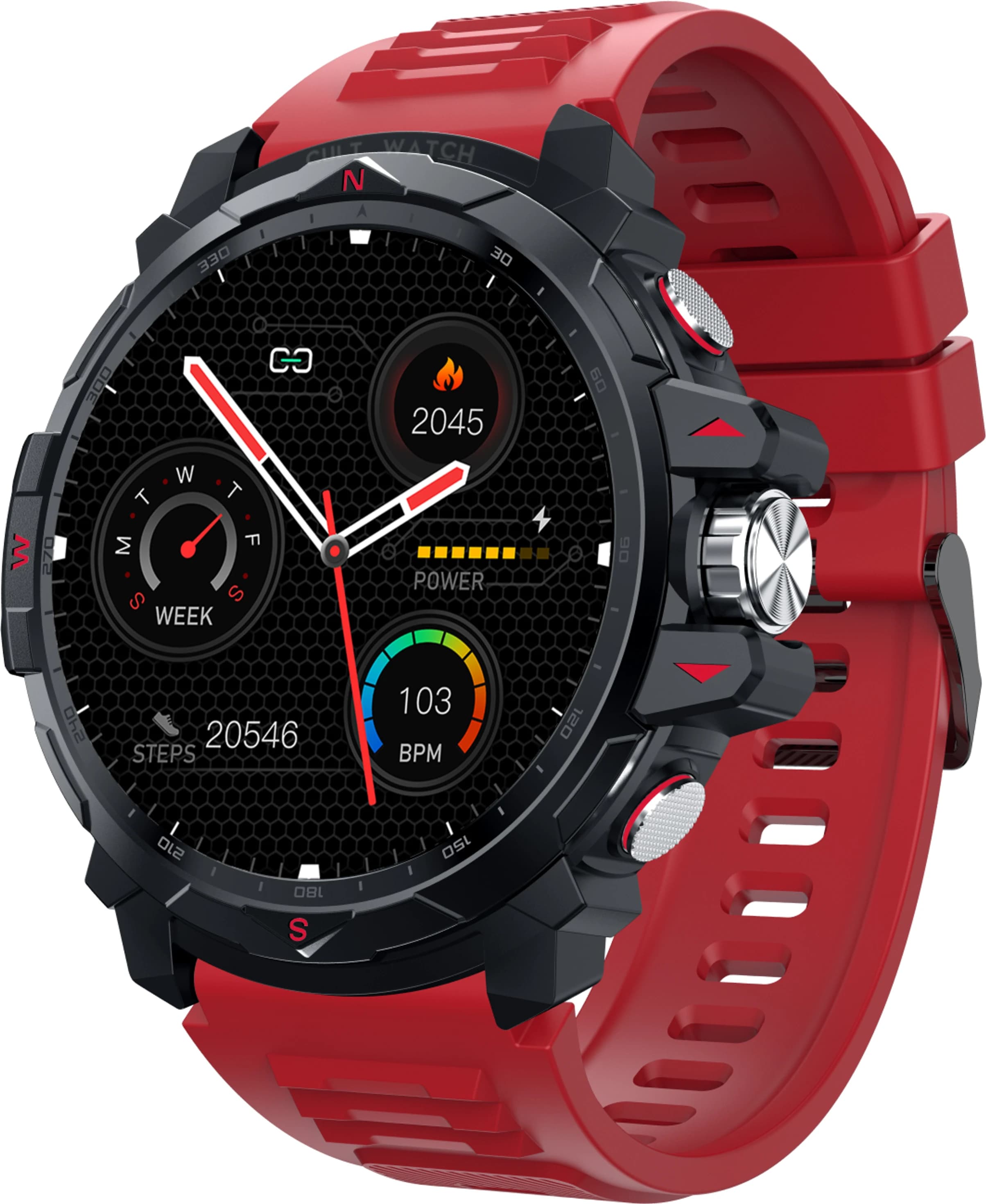 Open-box Cult Ranger Xr 1.43" AMOLED Outdoor Rugged Smartwatch For Men,850 Nits,Always On Display,Bluetooth Calling