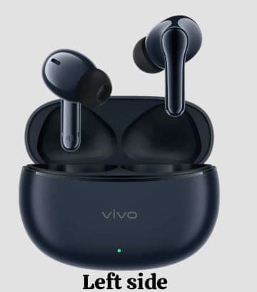Vivo TWS 3e buds Replacement Left/Right Earbud & Charging Case — Black / Left Side